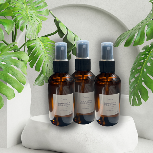 Papaya+Vanilla Créme+Rhubarb Travel Size Spray